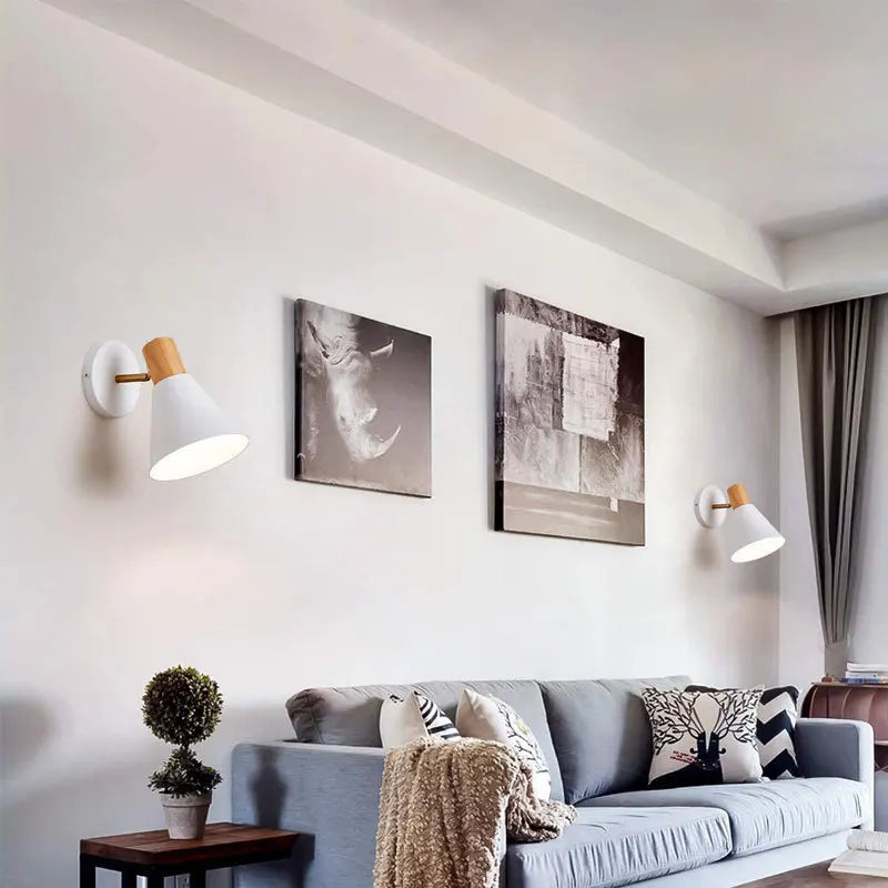 applique murale led industrielle réglable avec prise et interrupteur - vue 5 sur 9