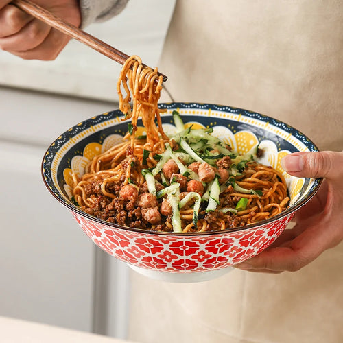 Ensemble bols céramique bohème ramen soupe 20 cm - vue 7 sur 7