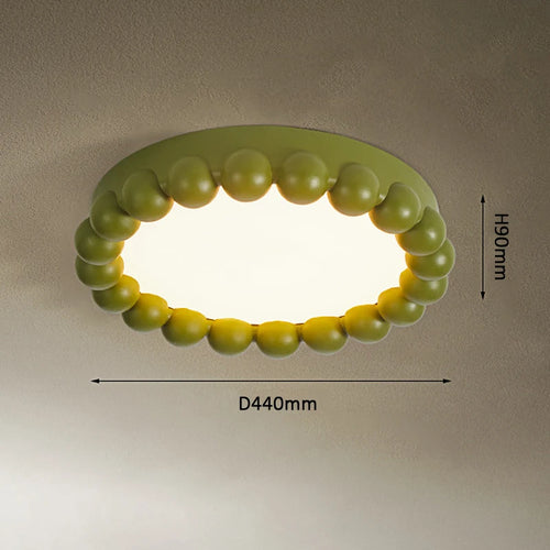 Plafonnier LED circulaire de Style crème nordique - vue 9 sur 9