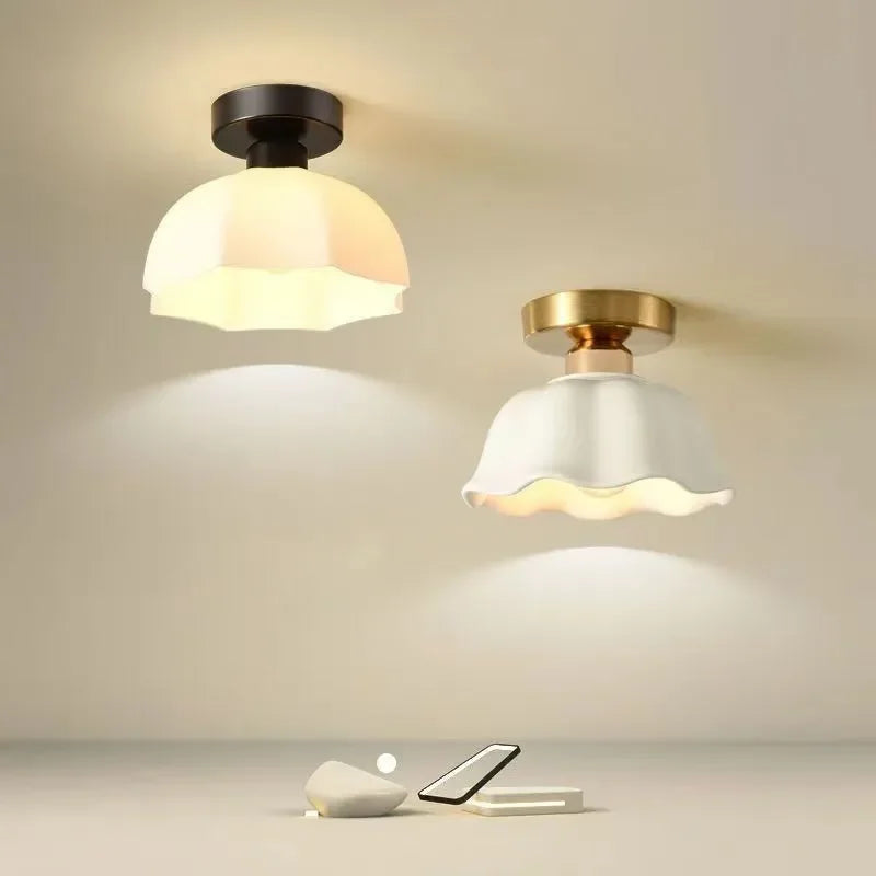 Plafonnier moderne à leds pour balcon et porche en verre - vue 2 sur 15