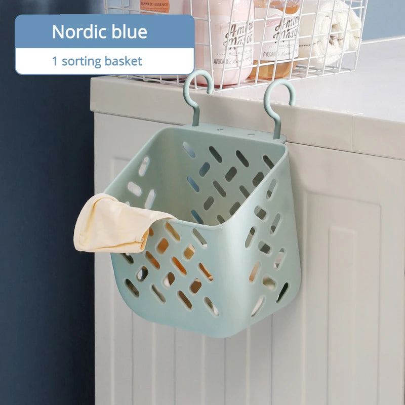 panier à linge pliable et mural pour rangement pratique - vue 10 sur 17