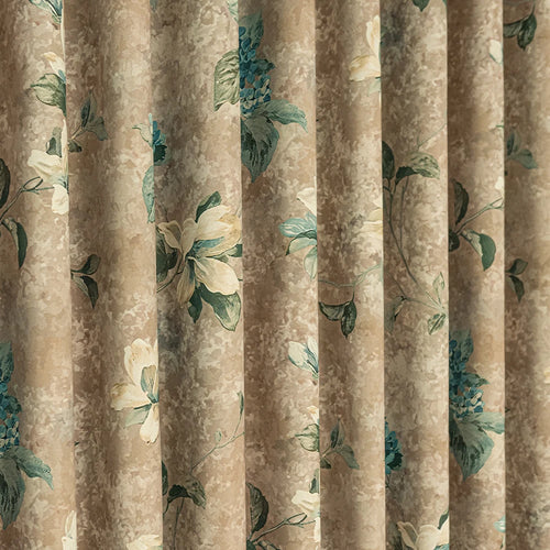 Rideau occultant floral style chinois traditionnel salon chambre - vue 9 sur 8