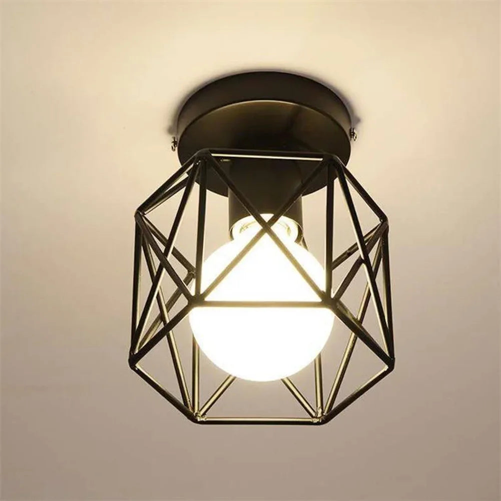 Plafonnier en métal lustre moderne haute luminosité porche lampe d'entrée lampe de plafond à économie d'énergie pour salon chambre - vue 24 sur 24