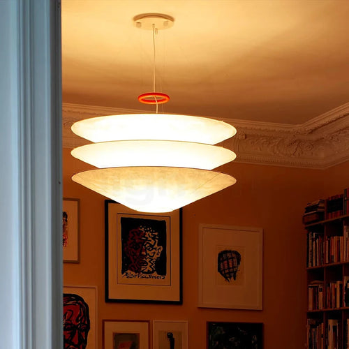 lustre nordique wabi sabi led suspension loft luminaire - vue 4 sur 8
