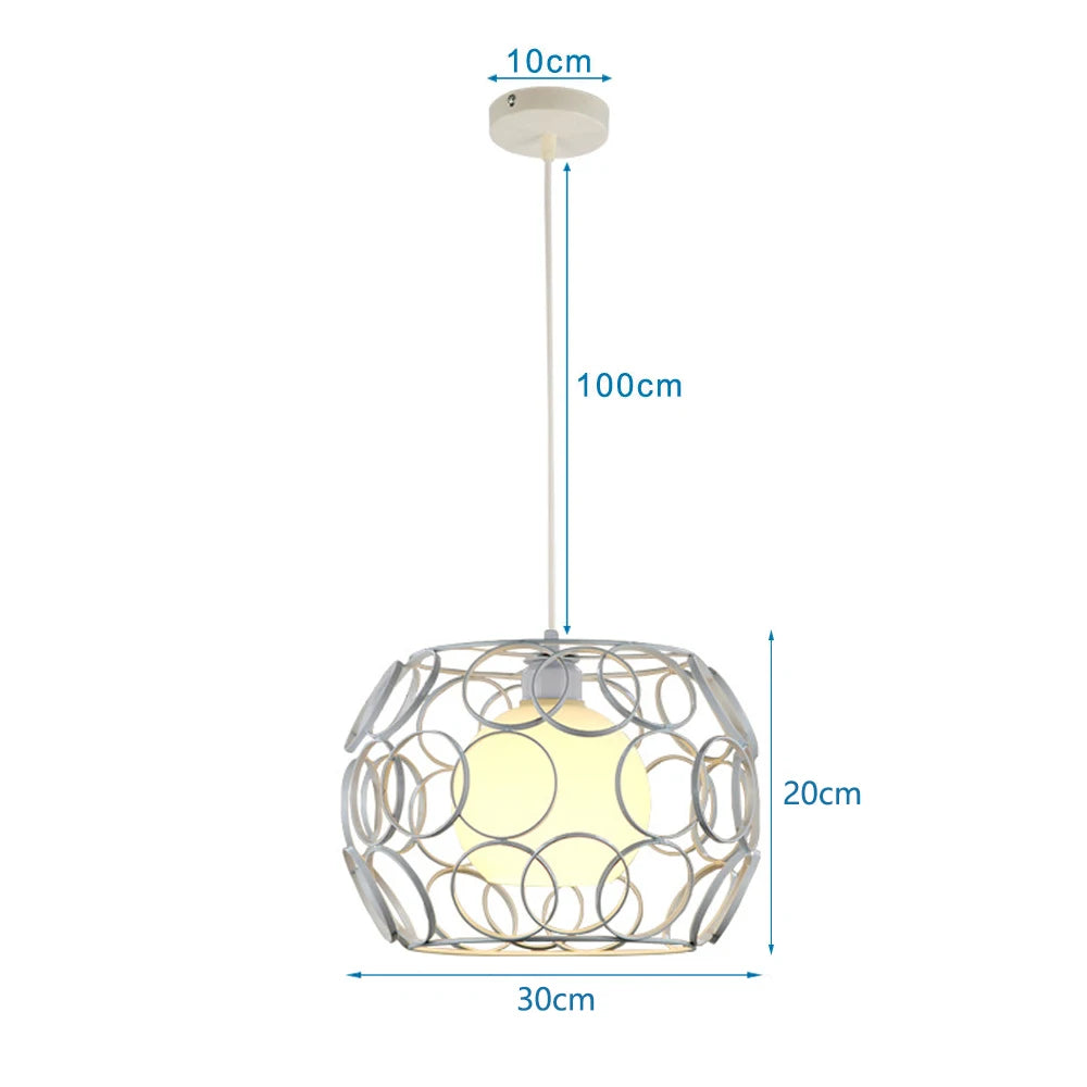 lustre industriel rétro en fer avec lumière led moderne - vue 11 sur 12