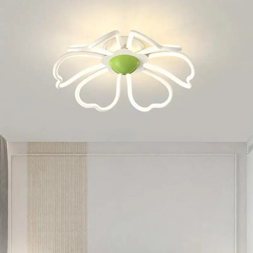 plafonnier floral à led pour chambre et salon - vue 3 sur 10