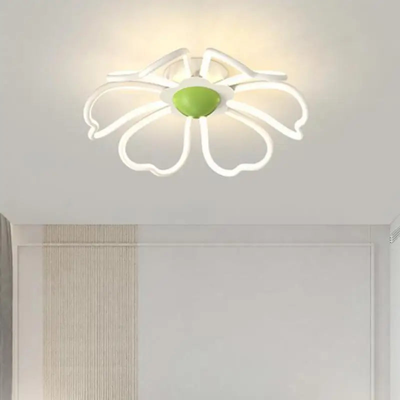 plafonnier floral à led pour chambre et salon - vue 2 sur 10