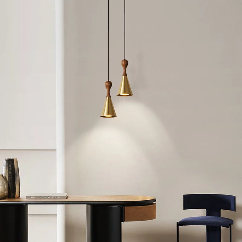 suspension moderne en cuivre noir et or pour intérieur - vue 1 sur 12