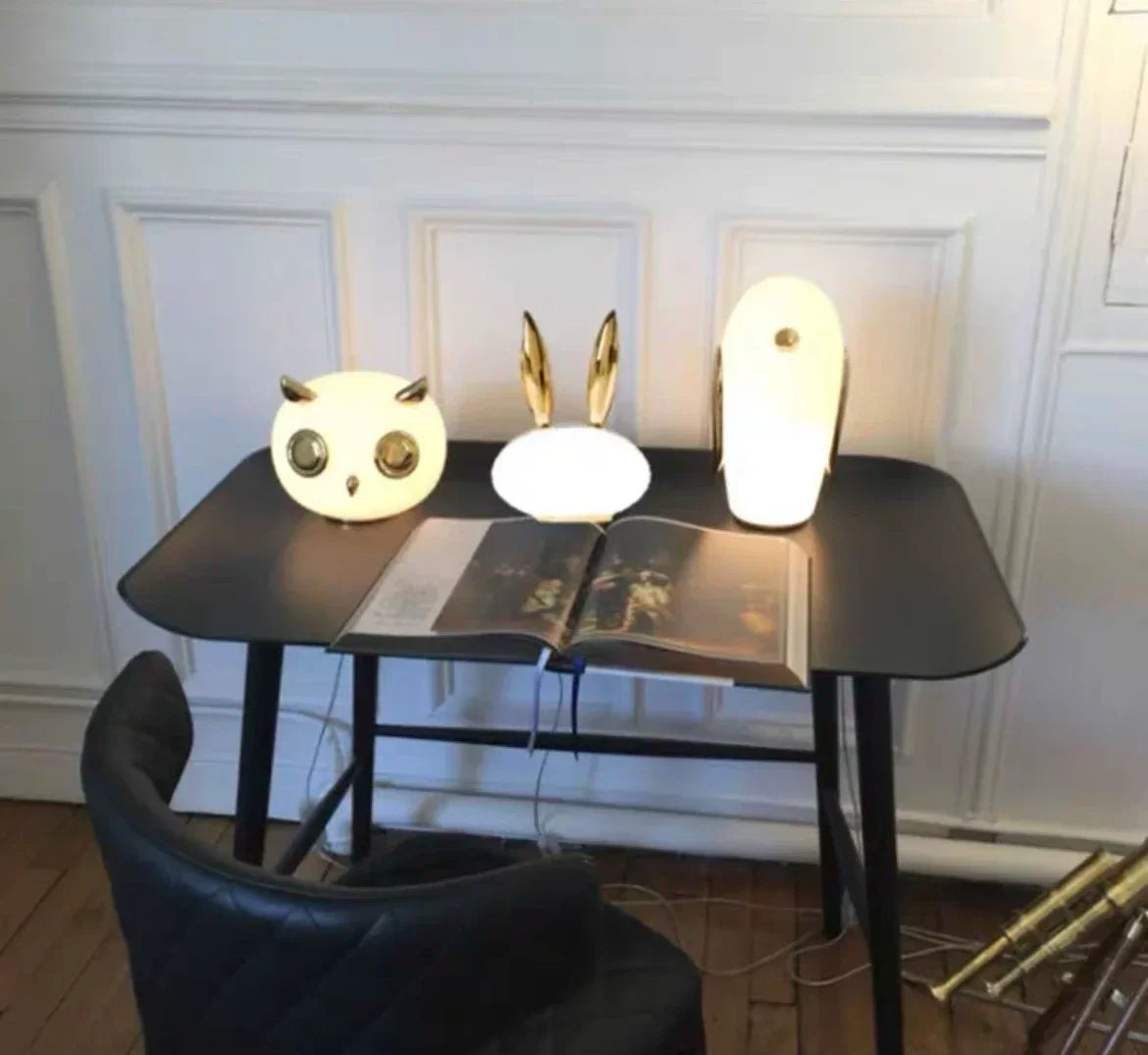 lampe de chevet en verre nordique créative et moderne - vue 3 sur 9
