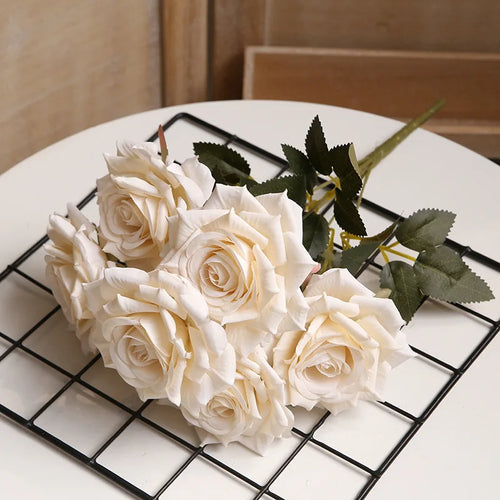 bouquet de roses artificielles pour décoration intérieure et extérieure - vue 15 sur 14