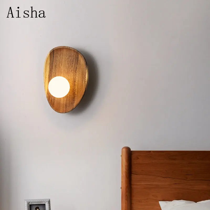 Applique murale LED en bois de noyer - vue 3 sur 8