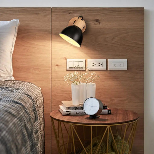 applique murale nordique en bois avec tête directionnelle - vue 9 sur 23