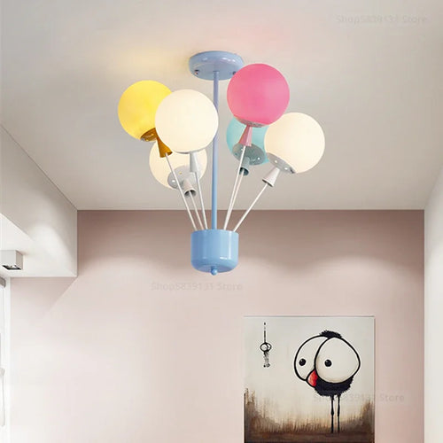 suspension moderne led ballon dessin animé pour enfants - vue 5 sur 9
