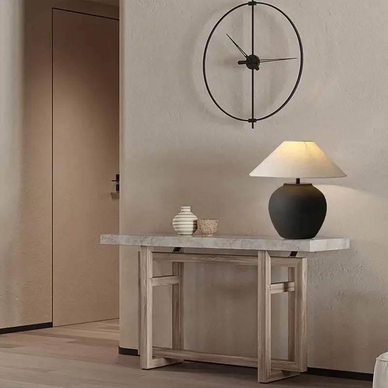 lampe à poser en céramique style wabi-sabi pour décoration intérieure - vue 3 sur 10