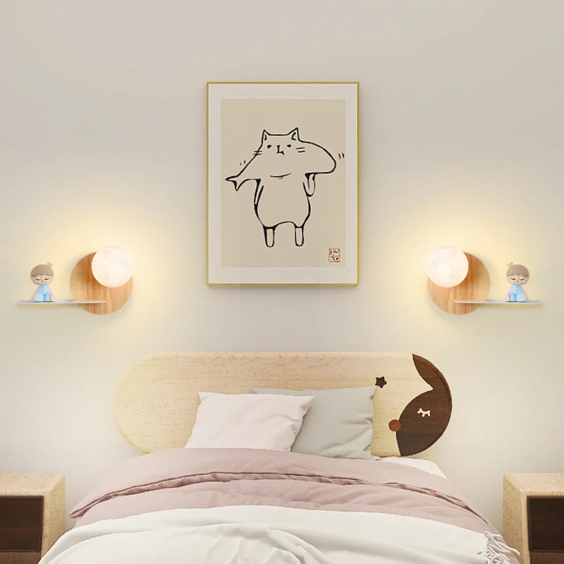 applique murale led moderne créative astronaute pour enfants - vue 6 sur 12