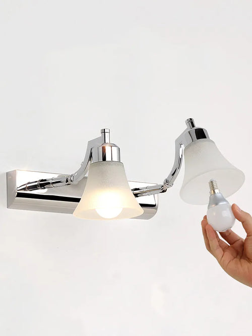 Applique murale Rétro cosmétique miroir LED européenne maquillage lumière vanité salle de bains appliques Chrome armoire - vue 5 sur 23