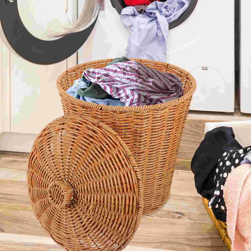 panier de rangement en osier pour vêtements et déchets - vue 7 sur 7