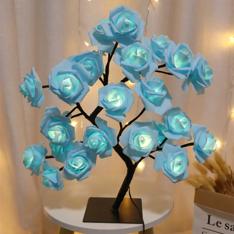 lampe de table led arbre cerisier cristal veilleuse nordique - vue 14 sur 19
