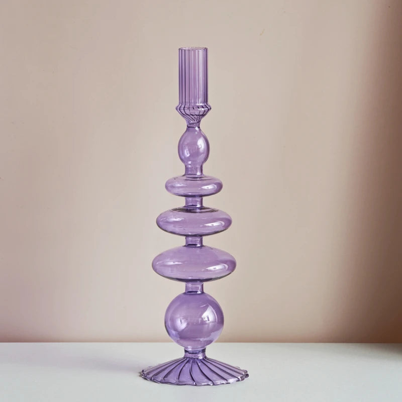 bougeoirs en verre pour décoration de mariage et cadeau Noël - vue 13 sur 24