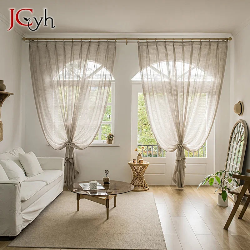Voilage japonais transparent pour salon ou chambre élégant - vue 5 sur 10