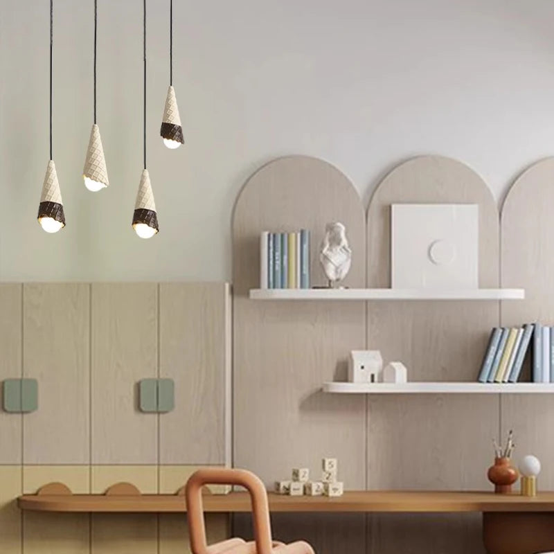 suspension en céramique pour chambre d enfant créative lampe à LED - vue 3 sur 8