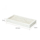 ensemble daccessoires en travertin beige pour salle de bain