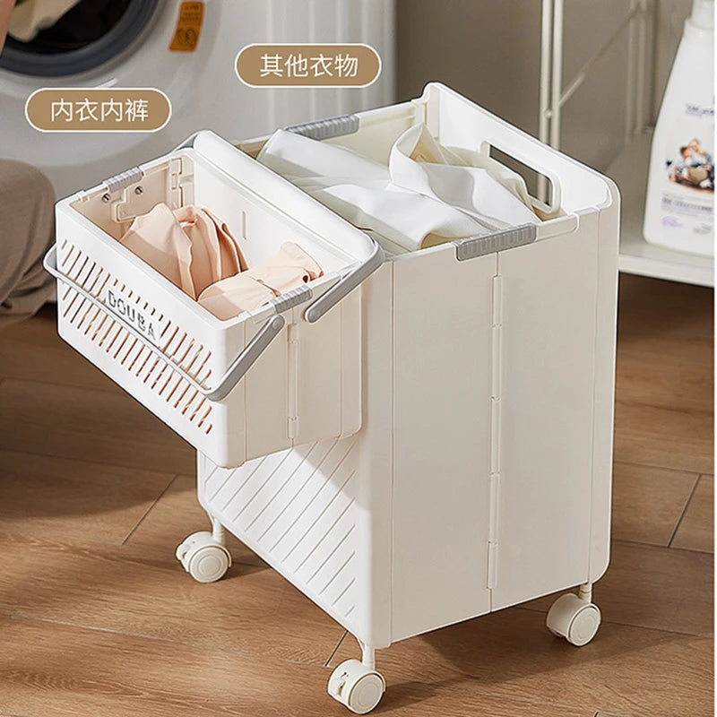 panier à linge pliable multifonction grande capacité portable - vue 4 sur 11