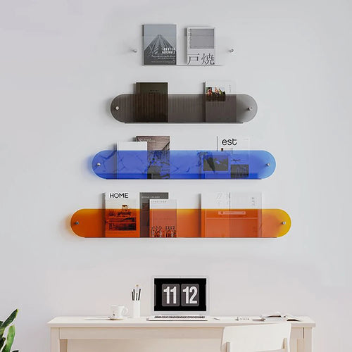 étagère murale flottante en acrylique porte-revues et organisateur de littérature - vue 4 sur 52