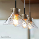 lampe suspension led japonaise bois verre décor luminaire