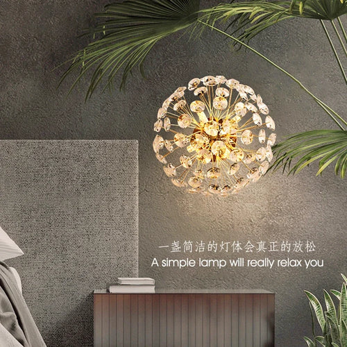 Dandelion Crystal Ceiling Light 2024 New Style Living Room, Bedroom, Study Decoration Light Creative Sun Flower LED Light - vue 5 sur 8