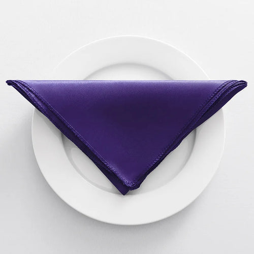 Serviette de table satin décorative pour réception mariage