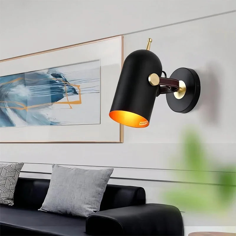 applique murale nordique créative en cuir luxe - vue 4 sur 7