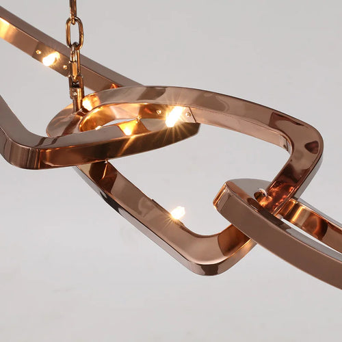lustres de luxe en acier inoxydable pour restaurant et bar - vue 4 sur 5