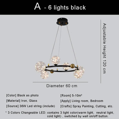 lustre led moderne design nordique pour décoration intérieure - vue 15 sur 18