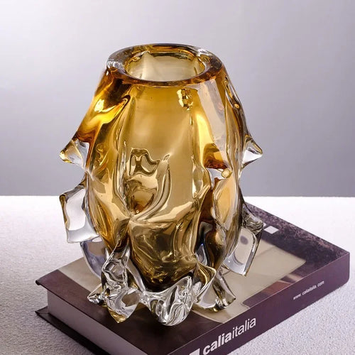 vase en verre dégradé pour décoration moderne et arrangement floral - vue 6 sur 7