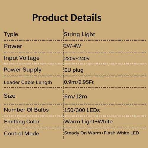 guirlande lumineuse led glaçons pour décorations de fête et événements - vue 5 sur 6