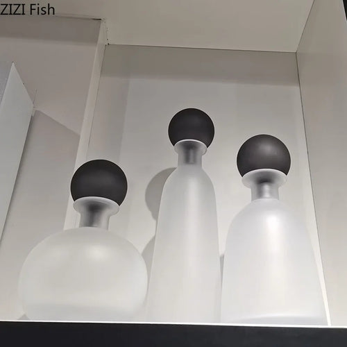 vase en verre dépoli pour fleurs artificielles décoration moderne - vue 3 sur 21