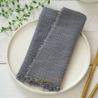 Serviette de table gaze coton lot 12 rustique