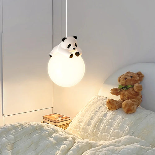 lustre suspendu en résine panda pour chambre d'enfants - vue 2 sur 7
