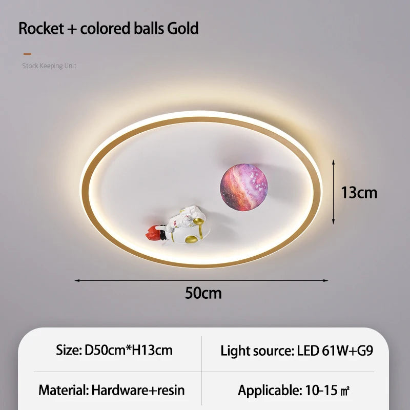 SANDYHA moderne espace planète plafonnier lampe de dessin animé chambre d'enfants Lampa Sufitowa Techo Plafonnier lampara Colgantes Para - vue 10 sur 16