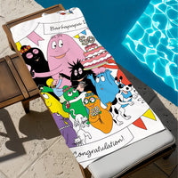 Serviette de plage barbapapa dessin animé séchage rapide