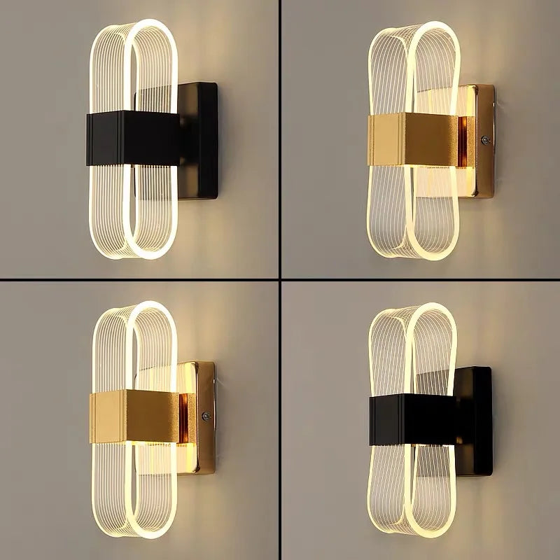 applique murale moderne en acrylique pour décoration intérieure à led - vue 5 sur 21
