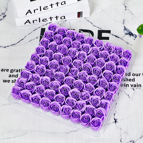 lot de 81 roses artificielles en savon pour décorations et cadeaux - vue 16 sur 18