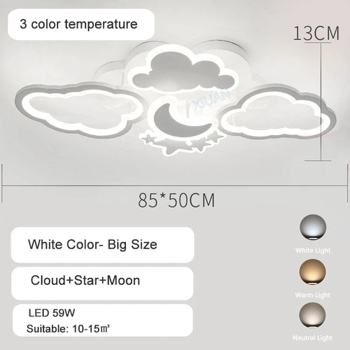 Plafonniers pour chambre d'enfant Pépinière LED Princesse Bébé - vue 8 sur 25