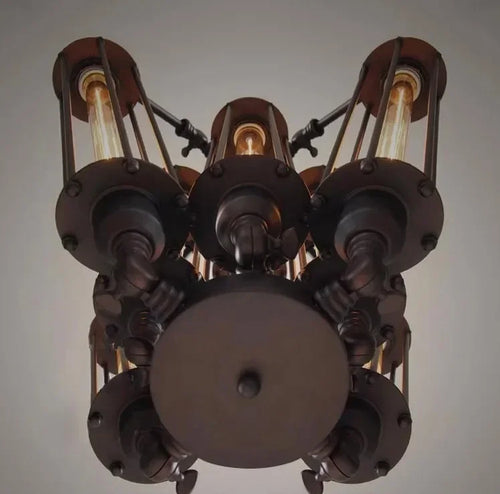 lustre moderne suspension grandes lampes créatives noir - vue 7 sur 6