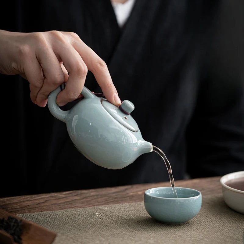 Theiere ceramique ge yao effet glace xishi kungfu - vue 4 sur 7