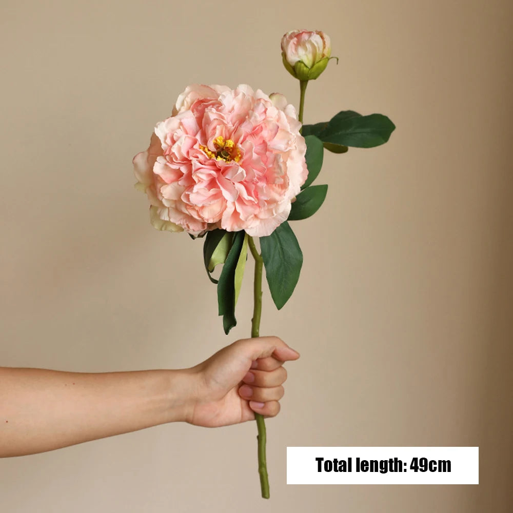 grandes fleurs artificielles de pivoine pour décoration élégante - vue 11 sur 12