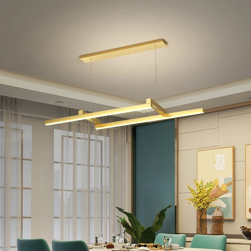 lampe led moderne lustre géométrique nordique designer bar - vue 4 sur 12