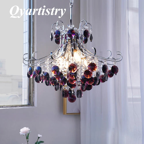 lustre de luxe en cristal suspendu pour duplex - vue 2 sur 5