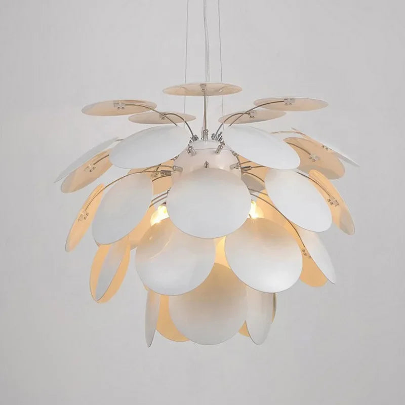 lustre moderne en verre forme pomme de pin pour décoration intérieure - vue 3 sur 9